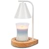 SOKCVSEA Candle Warmer Lamp - Candle Warmer with Timer, Birthday Gifts for Women Mom Gifts, House Warming Gifts New Home Decor, Wax Melt with 2 Bulb White 02