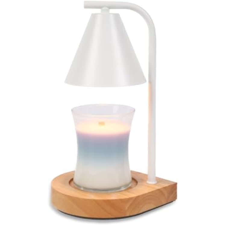 SOKCVSEA Candle Warmer Lamp - Candle Warmer with Timer, Birthday Gifts for Women Mom Gifts, House Warming Gifts New Home Decor, Wax Melt with 2 Bulb White 02