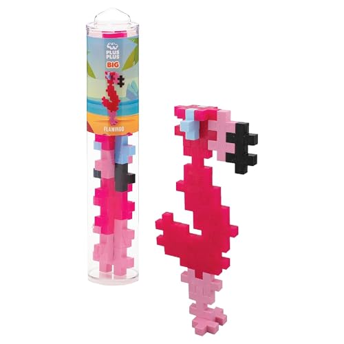 Image of PLUS PLUS Big Flamingo Tube, 15 Piece - Large Building Blocks for Toddlers