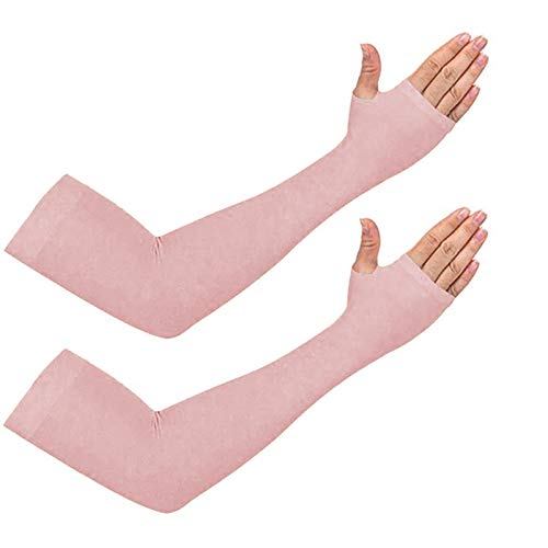 Image of Unisex Full Arm Fingerless Sleeves Gloves for UV, Dust, Summer, UV Sun Protection Arm Sleeves for Men & Women, Protection Arm Sleeves