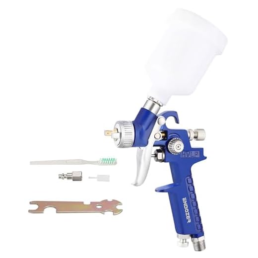 ENDOZER General Purpose Mini HVLP Spray Guns Auto Car Detail Paint Sprayer Spot Repair with 0.8mm Nozzle 125CC