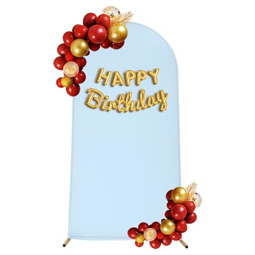 WaShaRoom Wedding Arch,Wedding Backdrop Stand,Balloon Arch Frame Kit for Wedding,Wedding Ceremony Wedding Stand Indoor Outdoor Wedding Party,Gold,Blue,forGraduation Parties,Birthday,Weddings,11.02lbs