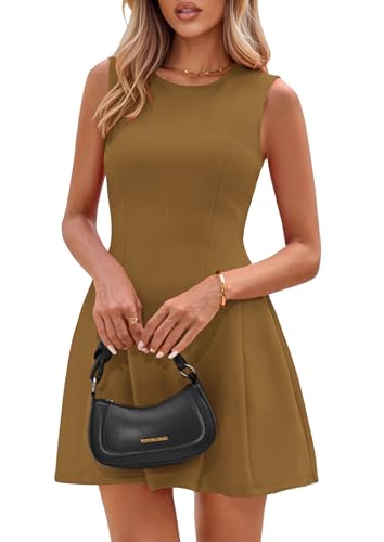 Image of PRETTYGARDEN Summer Dresses for Women 2026 Elegant Classy Spring A Line Business Casual Work Graduation Cocktail Short Dress