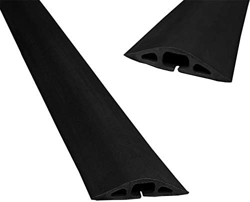 30 in. D-2 Rubber Duct Cord Cover & Rubber Cable Protector Black