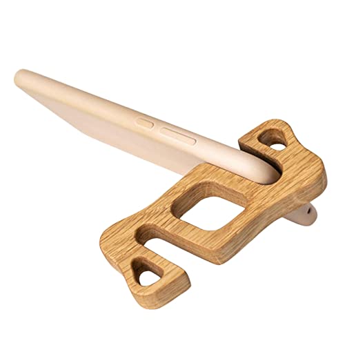 Suporte de celular de madeira – Mini suporte de madeira para celular – Ajuste de vários ângulos, des