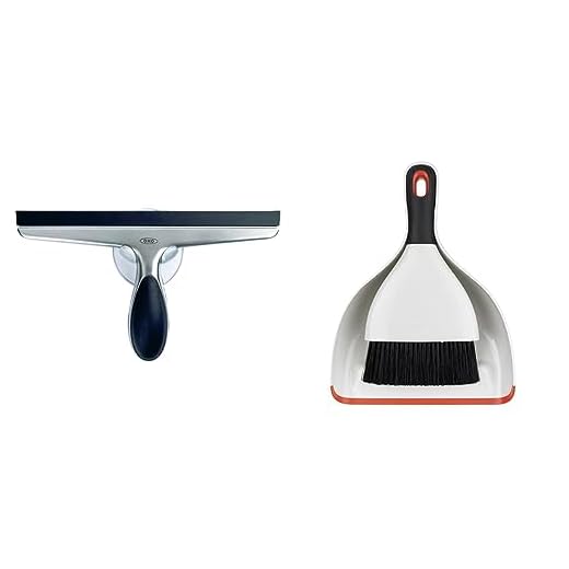 OXO Good Grips Stainless Steel Squeegee and OXO Good Grips Dustpan and Brush Set