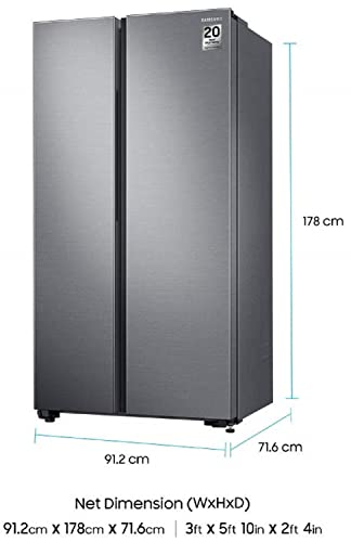 Image of Samsung 700 L Inverter Frost Free Side-by-Side Refrigerator
