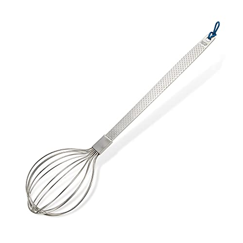 Tasty Stainless Steel Whisk, Mixing Balloon Whisk for Stirring & Whipping Ingredients, Egg Whisk Beater with Silicone Loop, Salad Mixer, Stainless Steel Kitchen Utensil, 28x7cm, Silver