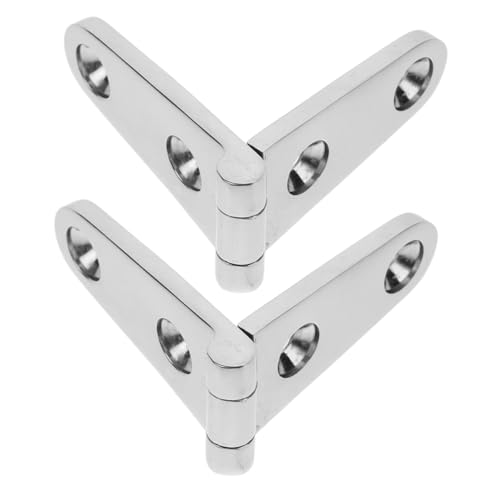 LALAFINA Stainless Hinges Marine 2pcs Boat Hinges Marine Boat Seat Stainless Steel