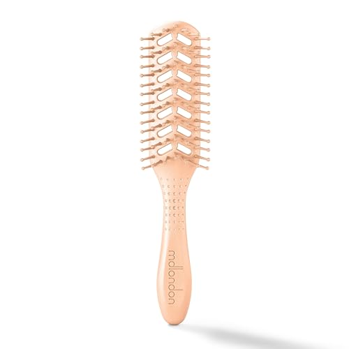 mdlondon BRUSH Vent Hair Brush. Lightweight Vent Brush for Blow Drying & Detangling Wet or Dry Hair. Ideal for Short Hair - Genuine mdlondon Hairbrushes for Women & Men