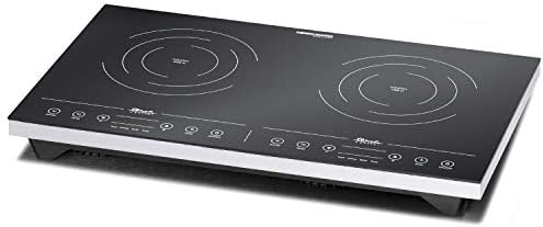 ROMMELSBACHER CT 3410/IN Doppel-Induktionskochfeld (2 Kochzonen, Glaskeramik, Topferkennung, Touch Sensoren, LED Display, 60-240 Grad, Timer, Abschaltautomatik, Restwärmeanzeige, 2