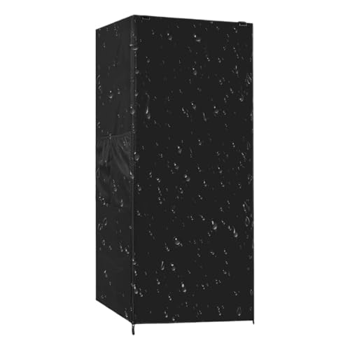 Cubierta antipolvo para refrigerador, organizador de refrigerador, cubierta impermeable negra para electrodomésticos, diseño de cremallera con bolsillos de almacenamiento para cocina