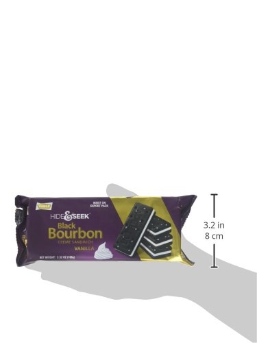 Parle Hide Seek Black Bourbon Creme Sandwich with Vanilla Cream Filling 100 grams 3 5 oz — view 2