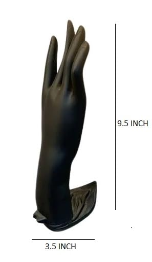 Image of morel MANNEUIN HAND FINGER DISPLAY HOLDER STAND, JEWELLERY DISPLAY HOLDER ORGANIZER, RING HOLDER PACK 2. (9.5 INCH, BLACK)