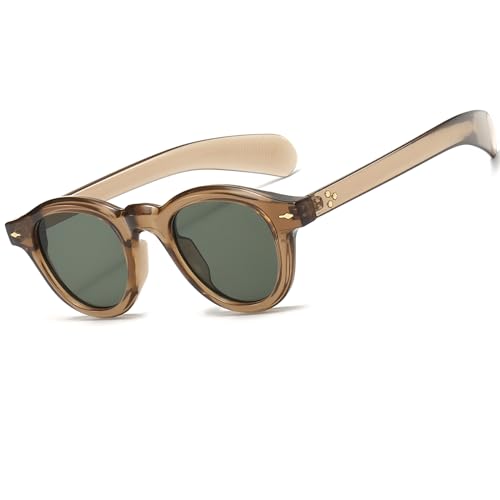 Retro Round Sunglasses for Women Men Vintage Trendy Circle Sun Glasses Fashion chunky shades