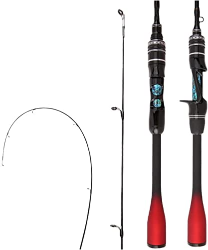 Foto von BREWIX Angelrute 1,68 m/1,8 m Carbon Angelrute 2 Abschnitt Bootsköder Baitcasting Angelrute Reise Ultra Light Casting Spinnrute Angelrute Angelhaken (Color : Casting Rod, Size : 1.8m)