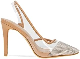 BCBGeneration Women's Hominy Pump, Clear/Tan, 8.5 | Image 5