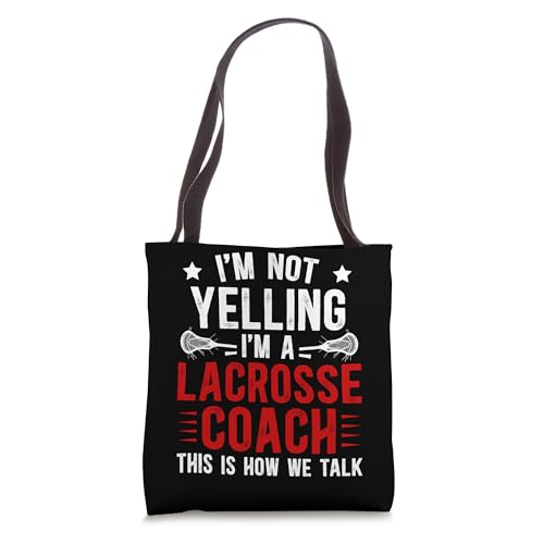 Bolsa tipo tote divertida para entrenadores de lacrosse: «I'm A Lacrosse Coach» miniatura 1