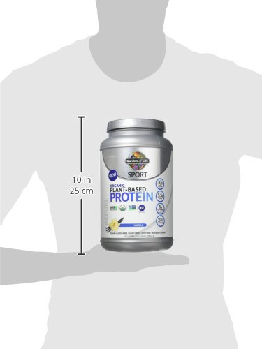 Image of Garden of Life Organic Vegan Protein Powder with Probiotics, BCAAs, NSF Certified, Gluten Free & Sport, Non GMO, Sport Protein Powder, 19 Servings, Vanilla, Pack of 6