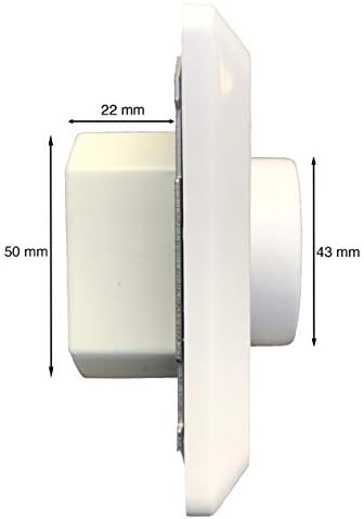 greenandco® gc-200 Flush-Mounted 2-Way LED Dimmer Switch 1-200 W, Also Works with Halogen and Incandescent Bulbs, White