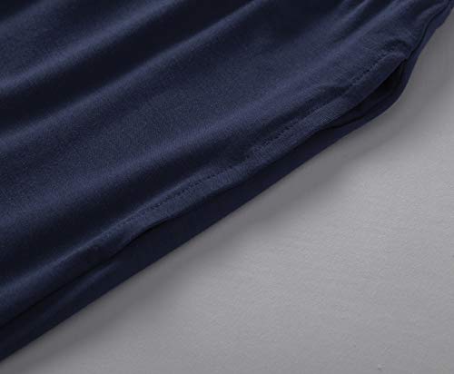 Latuza Women’s Pajamas Pleated Loungewear Top And Capris Pjs Set M Navy #TOP3