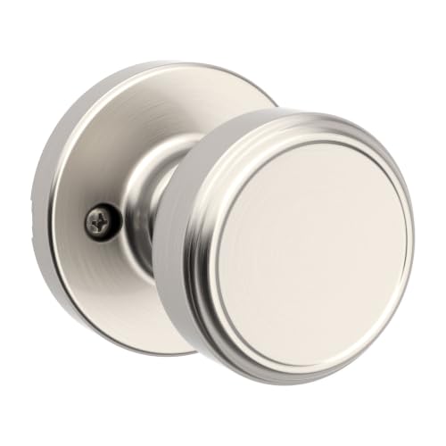 Image of Kwikset Maven Dummy Door Knob for Closet and French Doors, Satin Nickel