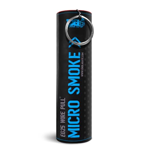 Enola Gaye EG25 Micro Smoke Grenade Wire Pull® Perfect for Weddings | Gender Reveal | Paintball | Football | Photography | Special Effects (Blue)