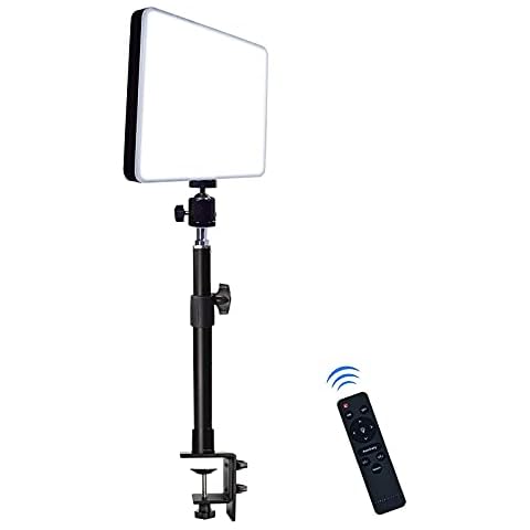LED Desk Bi-Color Key Light with C-clamp, 2700K-5700K Dimmable with Wireless Remote for Studio Photography Lighting/Zoom Conference/Video Recording/YouTube Tiktok Live/Game Streaming Cover