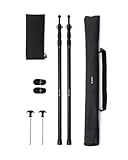 qeedo Scope Zeltstangen 2er Set - Aluminium Sonnensegel Stange 90-230 cm - Teleskopstange Camping für Tarp, Vorzelt, Sonnensegel & Markise - sturmsicher & wetterfest, Ultraleicht 550 g