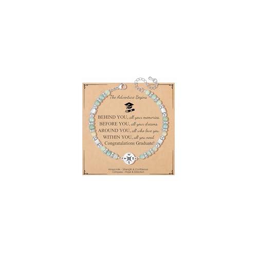 JoycuFF Graduation Gifts for Her Class of 2026 College High School Graduation Gifts for Her Inspirational Compass Bracelets for Bestie Girlfriends Sister Best Friends Daughter Silver
