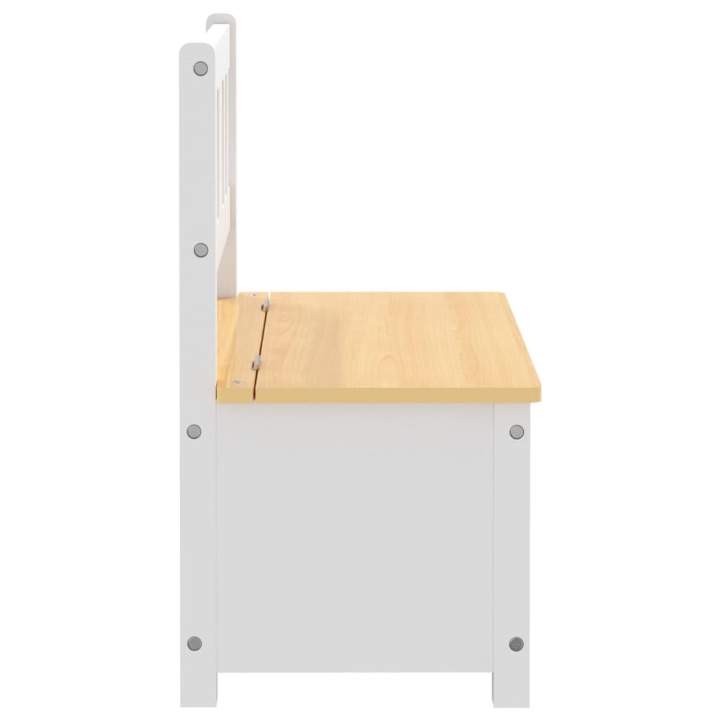 Banco infantil con espacio de almacenamiento MDF blanco y beige, 60 x 30 x 55 cm, muebles para habitación infantil, ahorro de espacio, con almacenamiento para juguetes, niños, niñas, recién