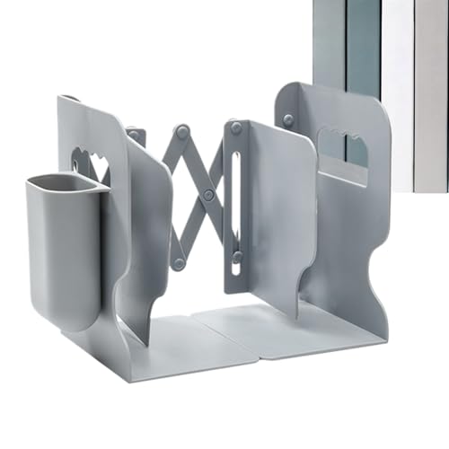 Kustimantu Porte-Livres | Range-Revues Rétractable avec Porte-Stylo,Fournitures Scolaires Réutilisables, Rangement Solide pour Maison, Bureau et École