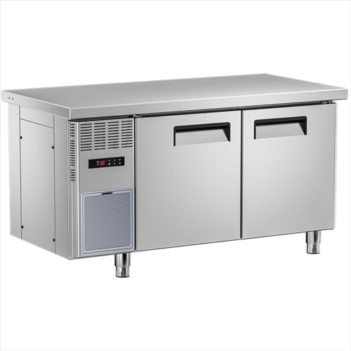 Refrigerador de cocina comercial, enfriador bajo encimera integrado en acero inoxidable, versiones de 2 o 3 puertas y cajones, varios tamaños y opciones personalizadas disponibles