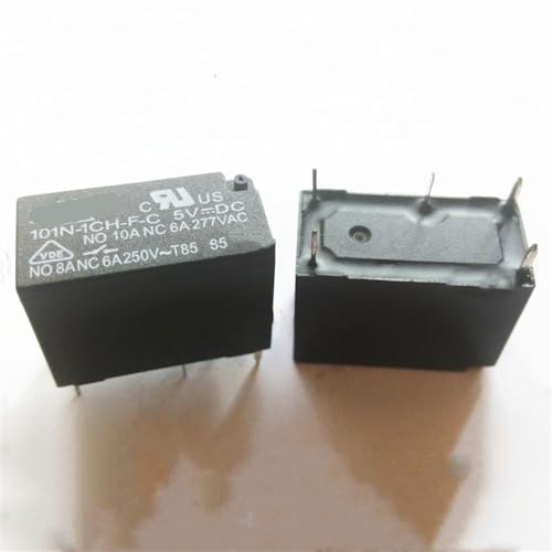 Relais 101N-1CH-FC-9VDC pour circuit imprimé 6A 250V inverseur 5 broches lot de 10