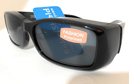 Solar Shield Fit Over Your RX Glasses Polarized Sunglasses (1404) + Free Bonus Cleaning Cloth