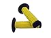 YJS Poignées de Guidon Antidérapant Moto Montagne Vélo Sportbike Universel pour ATV Suzuki Yamaha Honda Kawasaki 7/8 "(22mm) 2 Pièces (Jaune/Noir)