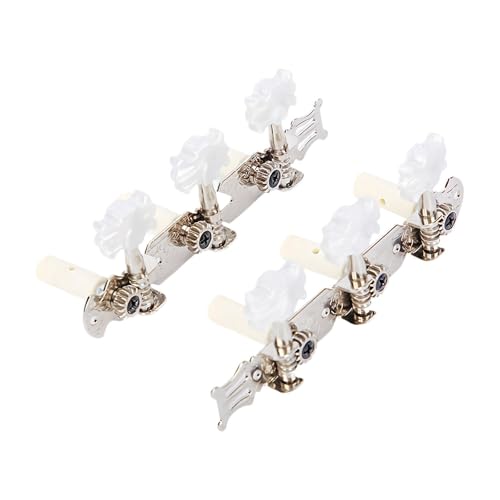 Menolana 2 Pieces Guitar String Tuning Pegs, Guitar String Knobs Tuning Key Pegs, Classical Guitars Machine Head, Silver