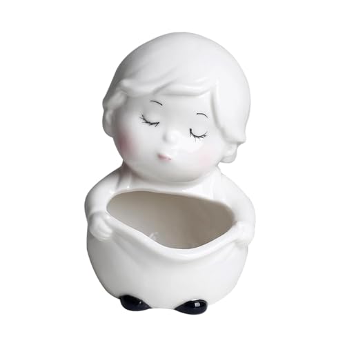 【Qualità Premium】Realizzato in ceramica di , il vaso vanta un tocco delicato. Il suo materiale garantisce duratura, sia che posizionato all'interno che sul balcone.