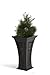 FCMP Outdoor Heritage Self-Watering Planter (2-Pack) – Set of 2 Large Planters for Porch, Patio, Outdoor/Indoor (HP3000-BLK-2) Black (28.5-inch Tall)