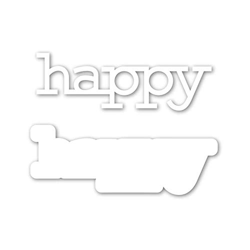 Happy Birthday Fustelle Parole Lettera Stencil Metallo Fai da te Scapbooking Parper Card Metallo Taglio Modelli Stencil Album Foto Carta Carta Decorazioni Artigianato Regali di Compleanno