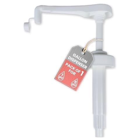 eBun 1-Pack Heavy-Duty Gallon Pump Dispenser, Pumps for 1 Gallon Jug and 5 Gallon Bucket, Pump Bottle Dispenser for Shampoo, Laundry Detergent, Liquid, Water, Popcorn Butter, Snow Cone Syrup, Oils Cover