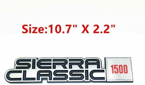 Image of 2Pc Sierra Classic 1500 Front Fender Emblems Nameplate 3D Badge Fit for 1981-1988 Sierra