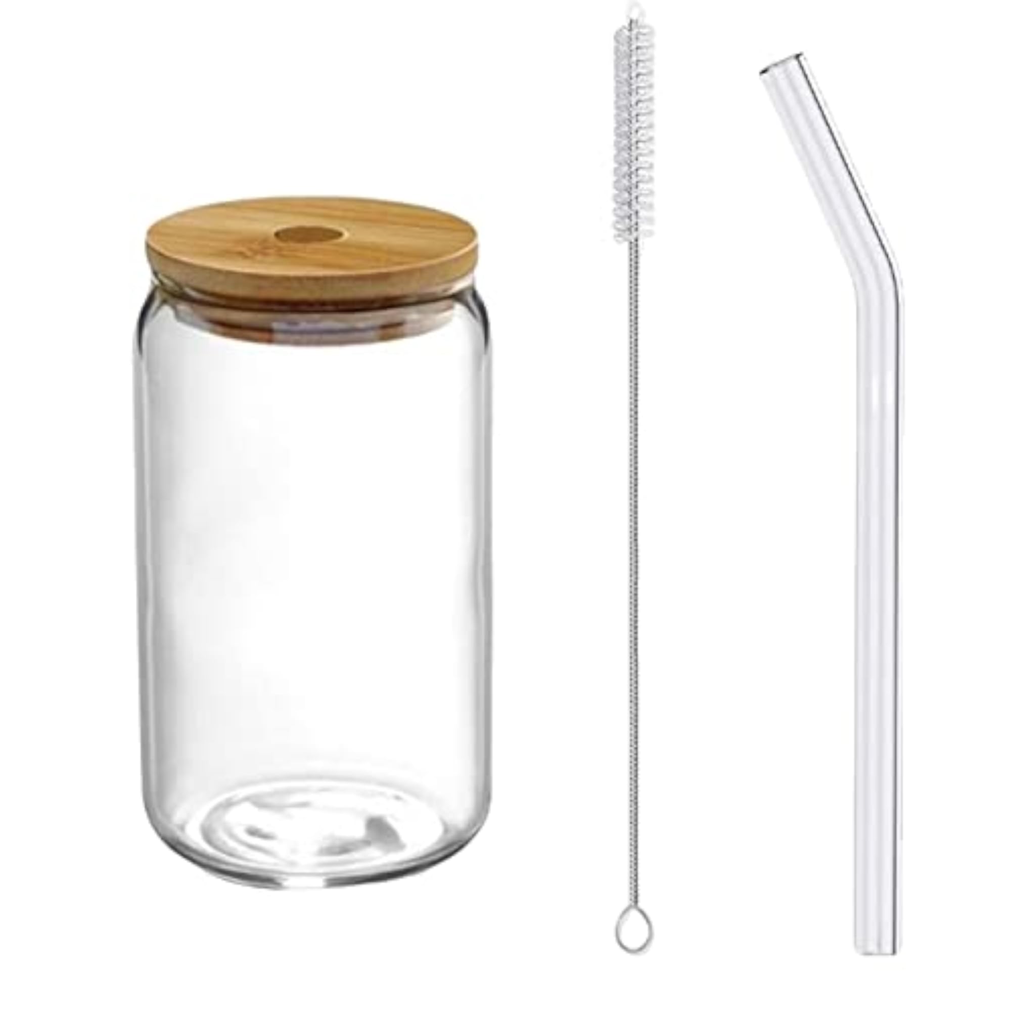 Bubble Tea Cup with Lid and Straw, 500ml