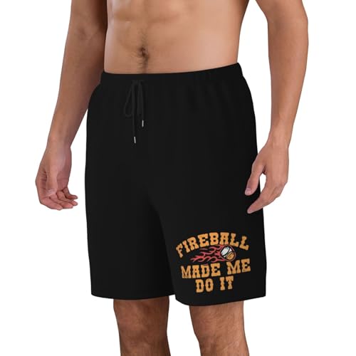 Fireball Made Me Do It Mens Swim Trunks Quick Dry Board Shorts 7" - Hawaii Beach Swimwear2
