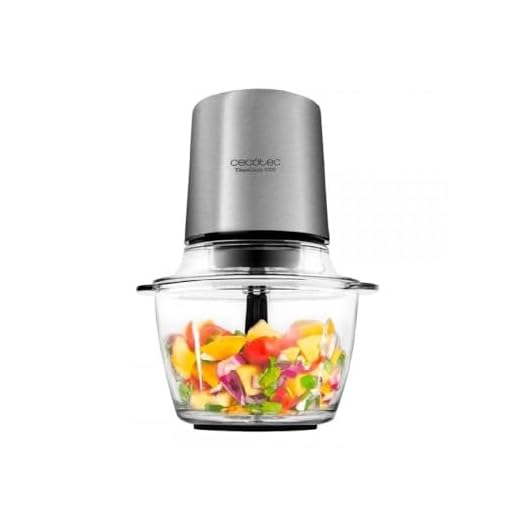 Cecotec Picadora Eléctrica TitanGlass 1000. 500W, Multifuncion: Pica, Tritura, Pulveriza y Trocea, Cuchillas con Recubrimiento de Titanio Desmontables, Capacidad 1l, Vidrio Resistente