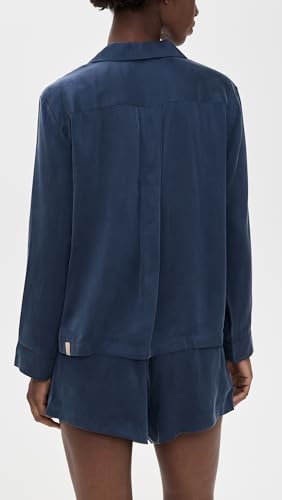 Lunya Women's Long Sleeve Silk Button Up Shorts Set3