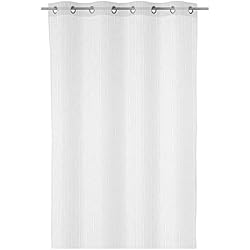 Cortinas De Lino Confeccionadas LOLAhome Visillo confeccionado con Calado Blanco de Tejido símil Lino de 140x260 cm