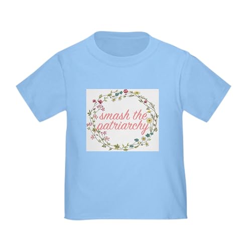 CafePress Smash The Patriarchy Toddler T Shirt Toddler Graphic Tee, 100% Cotton Baby Blue