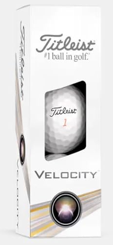 Titleist Velocity Golf Balls (White, 3pk) 1 Sleeve 2024