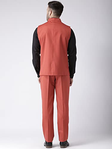 Image of hangup Men's Synthetic Notch Lapel Suit (2BasketTR Rust 38